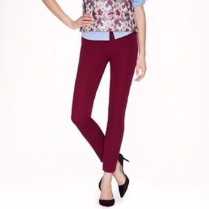 NWT J. Crew ‘Minnie’ maroon/berry crop pant